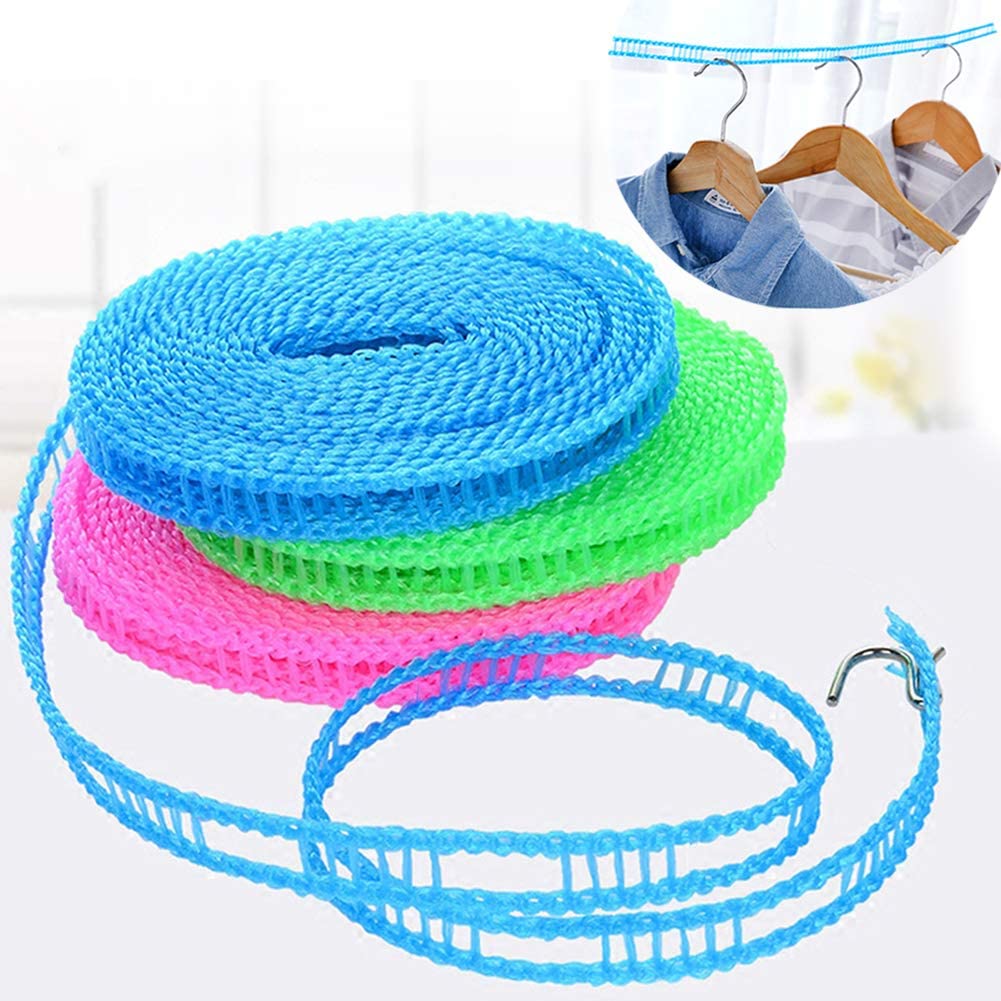 PRETYZOOM 3 Pcs Rope Windproof Clothes Laundry Line Clothes Lines for  Hanging Clothes Outside Multifunctional Wind Line Laundry Drying Line Nylon