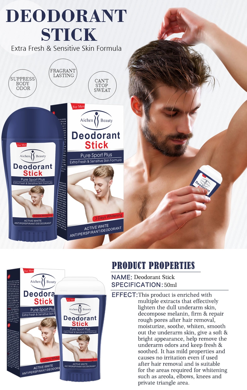 Aichun Beauty Natural Pure Spot Antiperspirant Deodorant Stick for Men