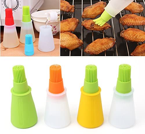 Qqdd 4 Pcs Silicone Oil Bottle Brush Bbq/pastry Basting Brushes,silicone  Cooking Grill Barbecue Baking